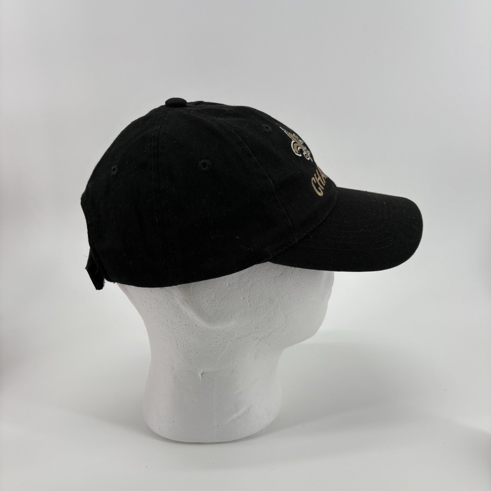 New Orleans Saints 2009 NFC Champions Reebok Cap Black & Gold NFL Football Hat - Picture 2 of 6